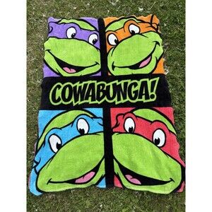Teenage Mutant Ninja Turtles Fleece Blanket Throw COWABUNGA Nickelodeon 50x36 in